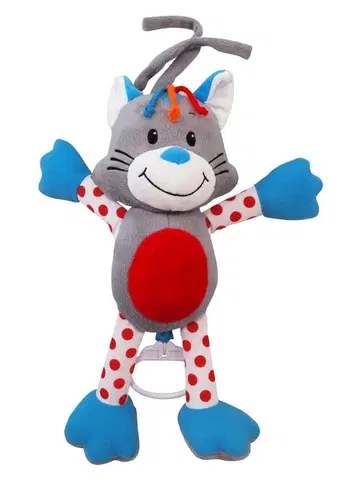 Hračky BABY MIX - Dětská plyšová hračka s hracím strojkem kočička