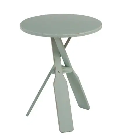 Konferenční stolky Mintový dřevěný odkládací stolek s pádly Paddles - Ø 45*56cm J-Line by Jolipa 93606