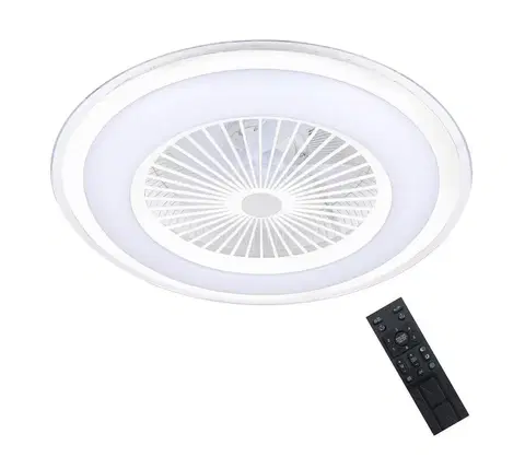 Domácí ventilátory Brilagi Brilagi - LED Stmívatelné svítidlo s látorem RONDA LED/48W/230V bílá + DO 