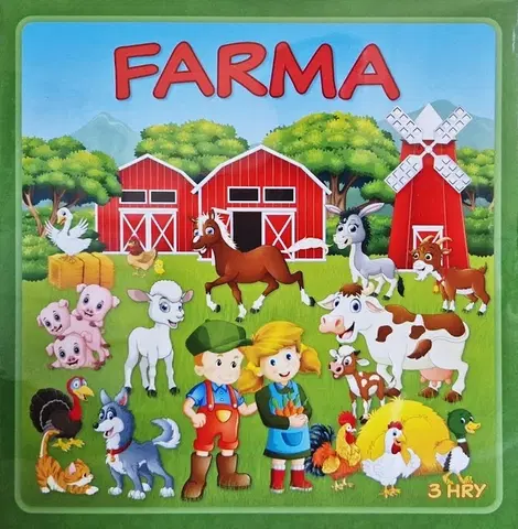 Hračky společenské hry WIKY - Společenská hra Farma 3-hry