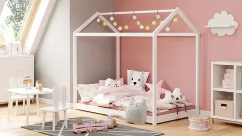 Dětské pokoje Dětská postel YOGI 80x160 cm Halmar Bílá
