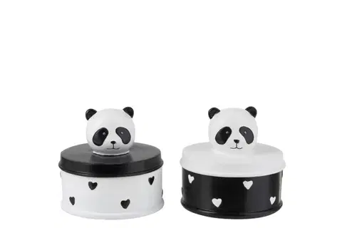 Šperkovnice 2x box Panda - Ø10*11 cm J-Line by Jolipa 90142