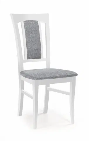 Židle HALMAR Jídelní židle Rado bílá/šedá