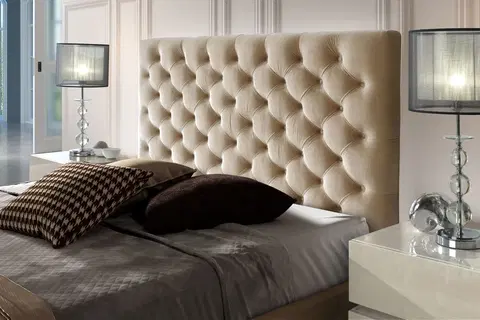 Luxusní a stylové postele Estila Chesterfield čalouněná postel Gala v moderním stylu s úložným prostorem 140-180cm
