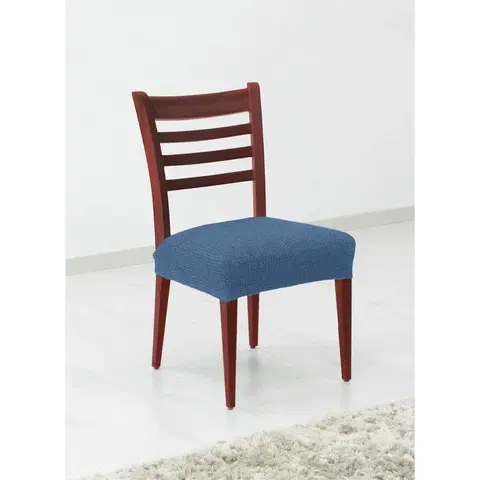 Židle Potah elastický na sedák židle, komplet 2 ks Denia, modrý