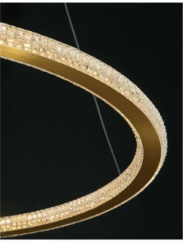Designová závěsná svítidla NOVA LUCE závěsné svítidlo CILION zlatý mosazný hliník a akryl LED 48W 230V 2935K IP20 stmívatelné 9011138