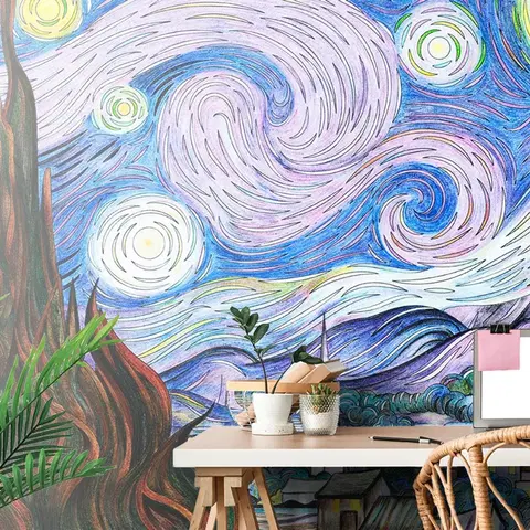 Samolepící tapety Samolepící tapeta Hvězdná noc - Vincent van Gogh