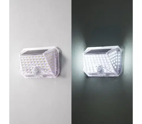 Svítidla Brilagi Brilagi-LED Solární nástěnné svítidlo se senzorem WALLIE LED/4W/3,7V stříbrná 