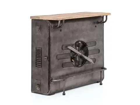 Barové židle Barový pult s dřevěnou deskou Bar Counter Camera - 125*55*110cm Massivum A00000438