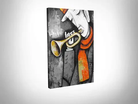 Obrazy Wallity Obraz KAINOR 30x40 cm šedý/oranžový