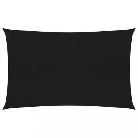 Stínící textilie Stínící plachta obdélníková HDPE 2 x 4 m Dekorhome Černá