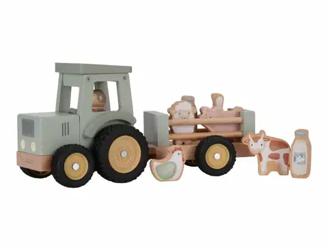 Hračky LITTLE DUTCH - Traktor s přívěsem Farma