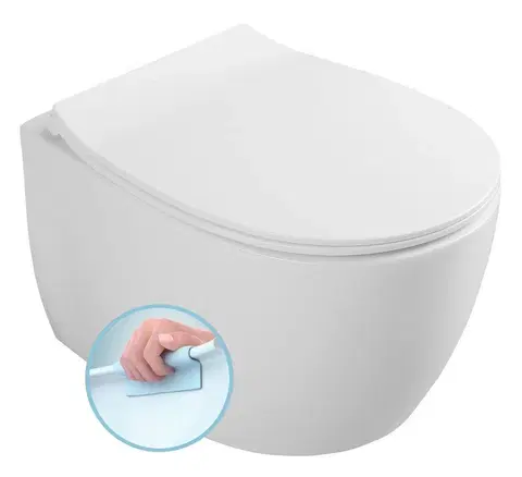 Záchody ISVEA SENTIMENTI závěsná WC mísa, Rimless, 36x51cm, bílá 10AR02012