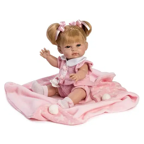 Hračky panenky BERBESA - Luxusní dětská panenka-miminko Berbesa Kamila 34cm
