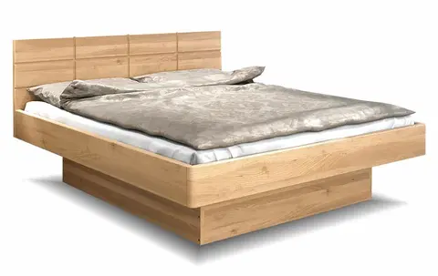 s úložným prostorem Moderní dřevěná buková postel s úložným prostorem FENIX 1, rošty v ceně