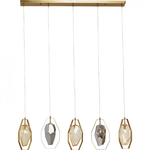 Designové lustry KARE Design Lustr Diamond Fever Dining - mosazný, 110cm