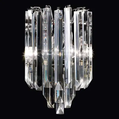 Nástěnná svítidla Patrizia Volpato Nástěnné světlo Cristalli sklo Murano chrom 25 cm