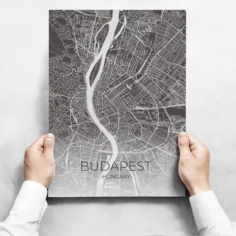 Moderní obrazy Sada obrazů - Map Of Budapest