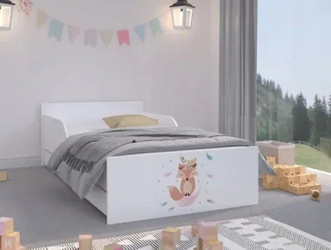 Dětské postele Pohádková dětská postel s milou liškou 180 x 90 cm