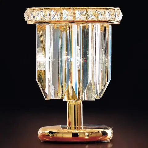 Stolní lampy Patrizia Volpato Stolní lampa Cristalli 24 karátů ve zlaté
