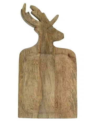 Prkénka a krájecí desky Mísa /prkénko z mangového dřeva s vyřezávaným jelenem - 18,5*35,5*2cm Mars & More CISHH35