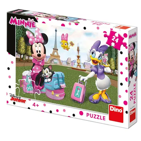 Hračky puzzle DINO - Walt Disney Minnie v  Paříži 24 dílků