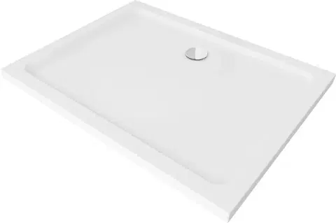 Sprchové vaničky Obdélníková sprchová vanička MEXEN SLIM bílá, 110 x 100 cm + sifon