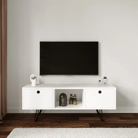 Televizní stolky Televizní stolek YAREN bílý