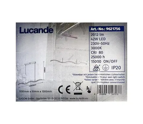Svítidla Lucande Lucande - LED Stmívatelný lustr na lanku BRAMA LED/42W/230V 