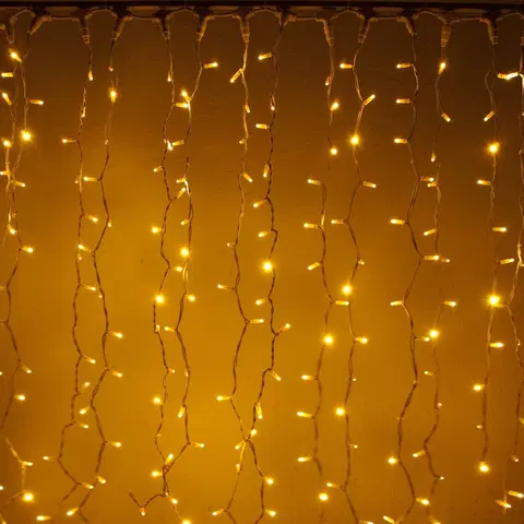 Závěsy a sítě DecoLED LED světelná záclona - 1x1,5m, teple bílá, 150 diod