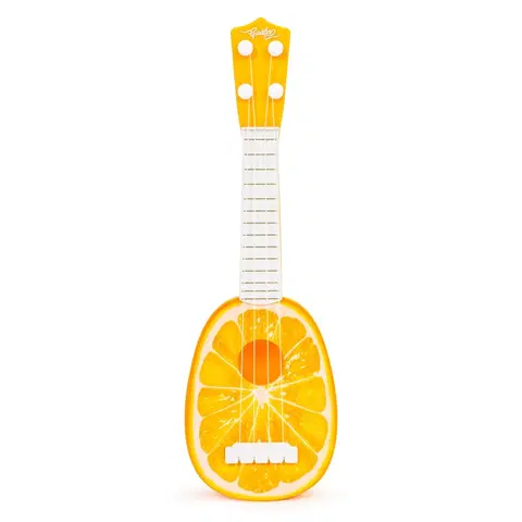 Hudební nástroje pro děti ECOTOYS Dětské ukulele Dumbo pomeranč