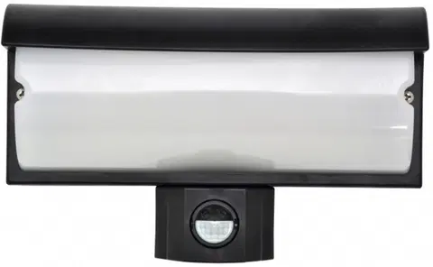 LED venkovní nástěnná svítidla Ecolite LED sv. s čidlem 120st,45xLED,9W, IP44,černé WHLX84-CR