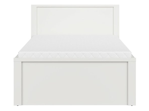 Postele LOBATES vyšší postel 120x200 cm, bílá/bílý mat, 5 let záruka