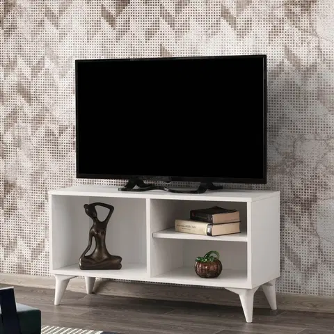 TV stolky Kalune Design TV stolek ZISINO 100 cm bílý