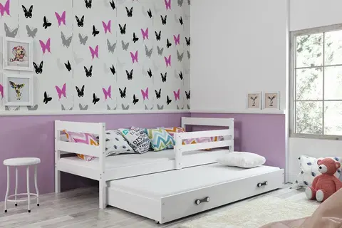 Postele BMS Dětská postel s přistýlkou ERYK 2 | bílá Barva: Bílá / bílá, Rozměr: 200 x 90 cm