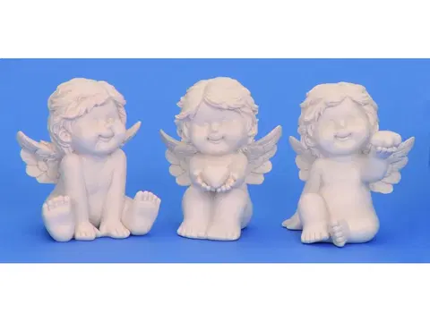 Sošky, figurky-andělé Anděl bílý 11,5 cm různé druhy