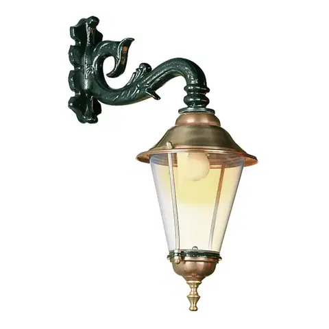 Venkovní nástěnná svítidla K.S. Verlichting Hoorn - Venkovní nástěnné svítidlo, spodní zásuvka, zelené