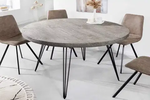 Jídelní stoly LuxD Designový jídelní stůl Shayla 120 cm šedé mango
