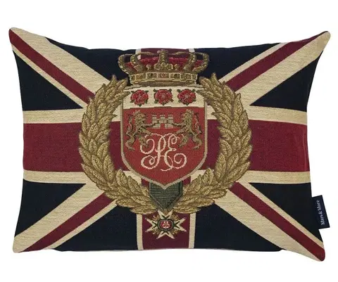 Dekorační polštáře Gobelínový polštář s motivem vlajky Velké Británie - 45*15*31cm Mars & More EVHKVLMD