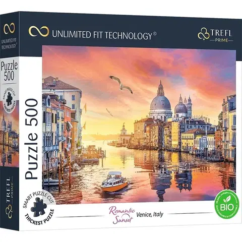 Hračky puzzle TREFL - Prime puzzle 500 UFT - Romantický západ slunce: Benátky, Itálie