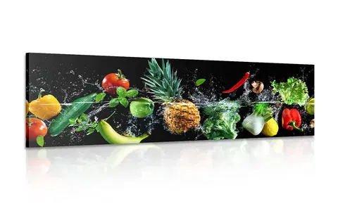 Obrazy jídla a nápoje Obraz organické ovoce a zelenina