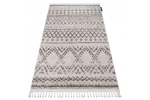Koberce a koberečky Dywany Lusczow Kusový shaggy koberec BERBER RABAT krémový, velikost 160x220