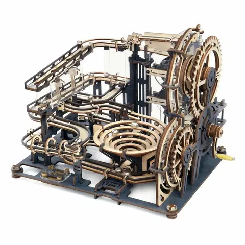 Dřevěné hračky RoboTime 3D skládačka kuličkové dráhy Město překážek