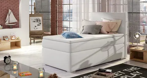 Postele Artelta Čalouněná jednolůžková postel ROCCO | levá 90 x 200 cm Barva: Soft 17