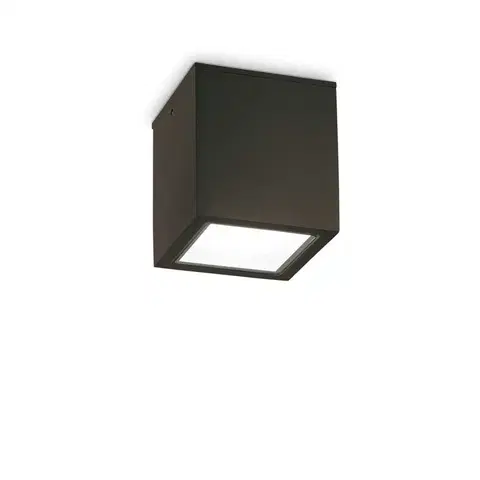 Moderní venkovní stropní svítidla Venkovní stropní přisazené svítidlo Ideal Lux TECHO PL1 BIG NERO 251530 GU10 1x20W IP54 15cm černé