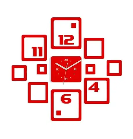 Nalepovací hodiny ModernClock 3D nalepovací hodiny Otto červené