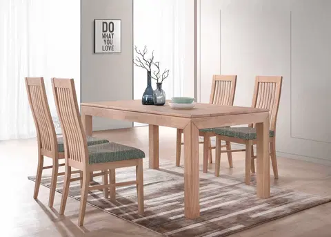 Jídelní sety Kasvo MORIS stůl+LAURA židle 1+4 Ořech / látka SP3