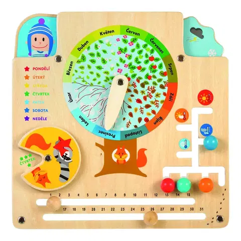 Hračky LUCY & LEO - 322 Kalendář přírody - dřevěná naučná hrací deska