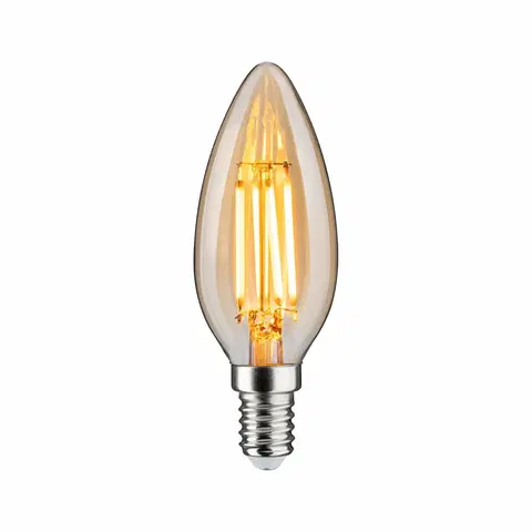 LED žárovky PAULMANN 1879 Filament 230V 3-krokové-stmívatelné LED svíčka E14 3 Step Dim 4,9W 1800K stmívatelné zlatá