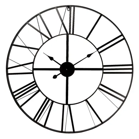 Hodiny Kovové hodiny s římskými číslicemi - Ø 80*4 cm Clayre & Eef 5KL0140M